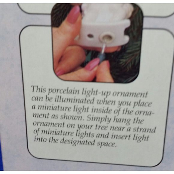 Precious Moments "Baby Bear" Light Up Hanging Ornament Light Cover Pre-Owned - Picture 9 of 10